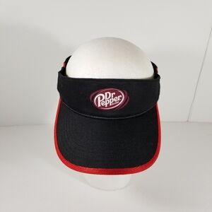 Dr Pepper Adjustable Sun Visor Black Red Vitronic Cotton Blend